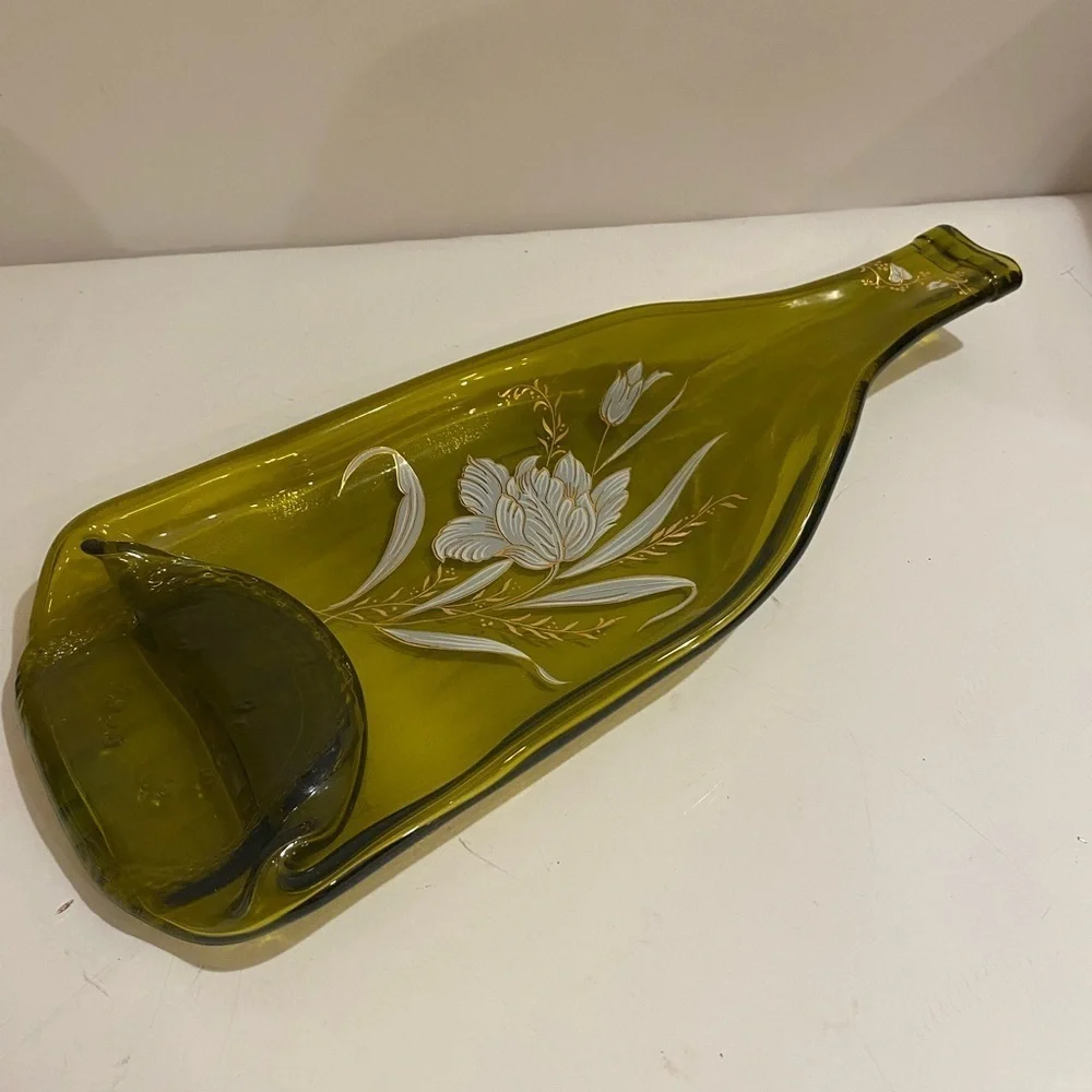 Melted Glass Bottle Spoon Rest (FV)